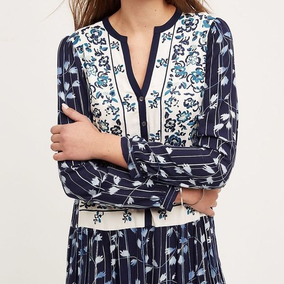 ANTHROPOLOGIE| Tiny Seleme Embroidered Shirtdress - Picture 5 of 15